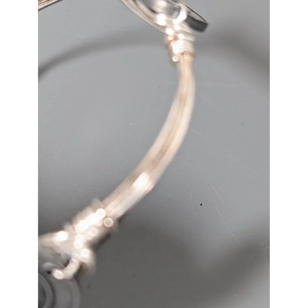 Bourbon‎ and Boweties Horse Equestrian Polo Bangle Bracelet 7.5 in Silver Tone